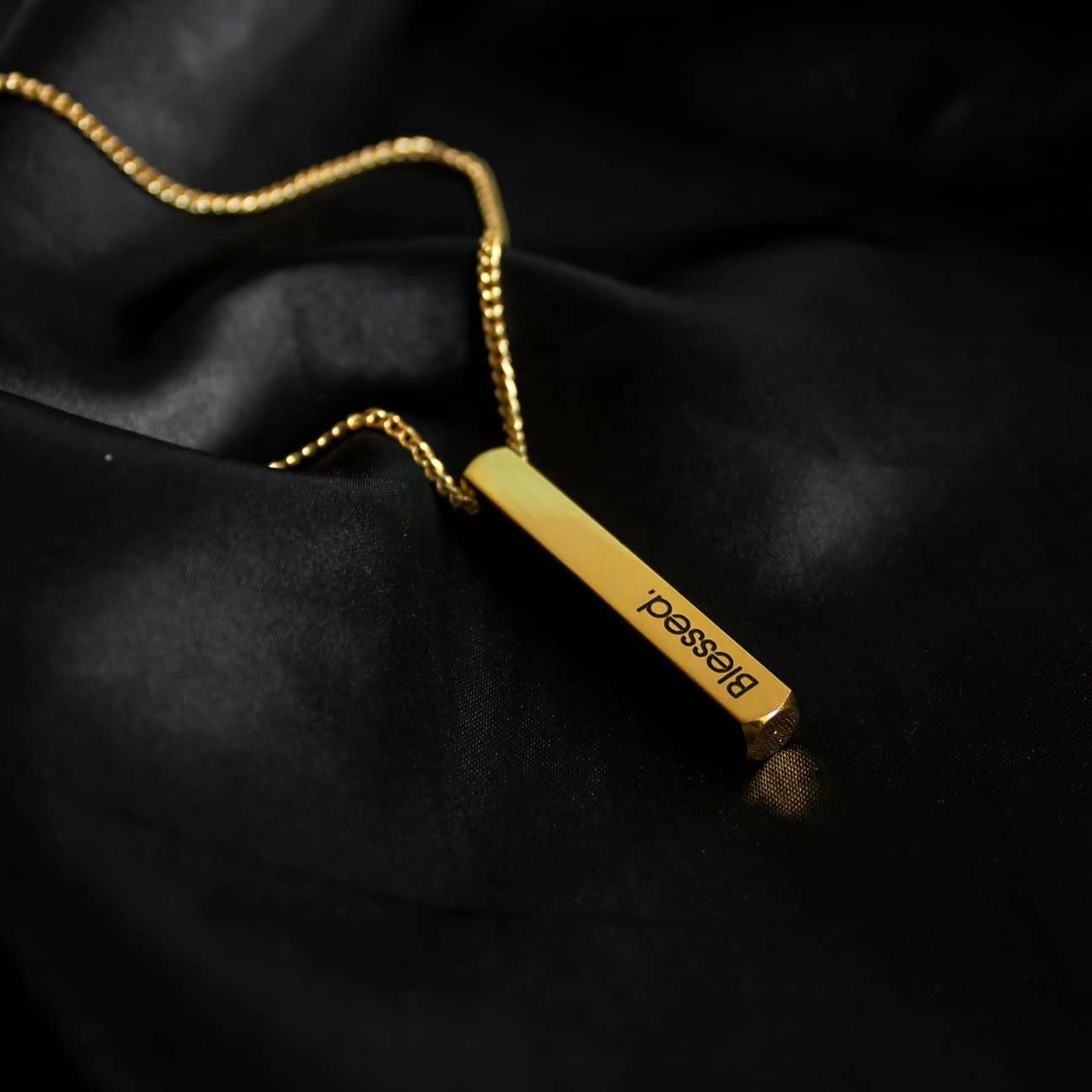Personalised Vertical Bar Name Necklace
