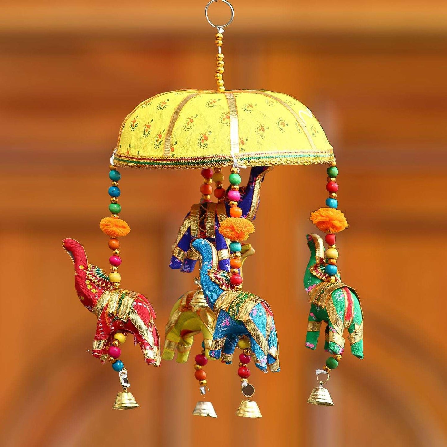 Regal Elephant Harmony – Handcrafted Hanging Bells for Wall, Door & Window