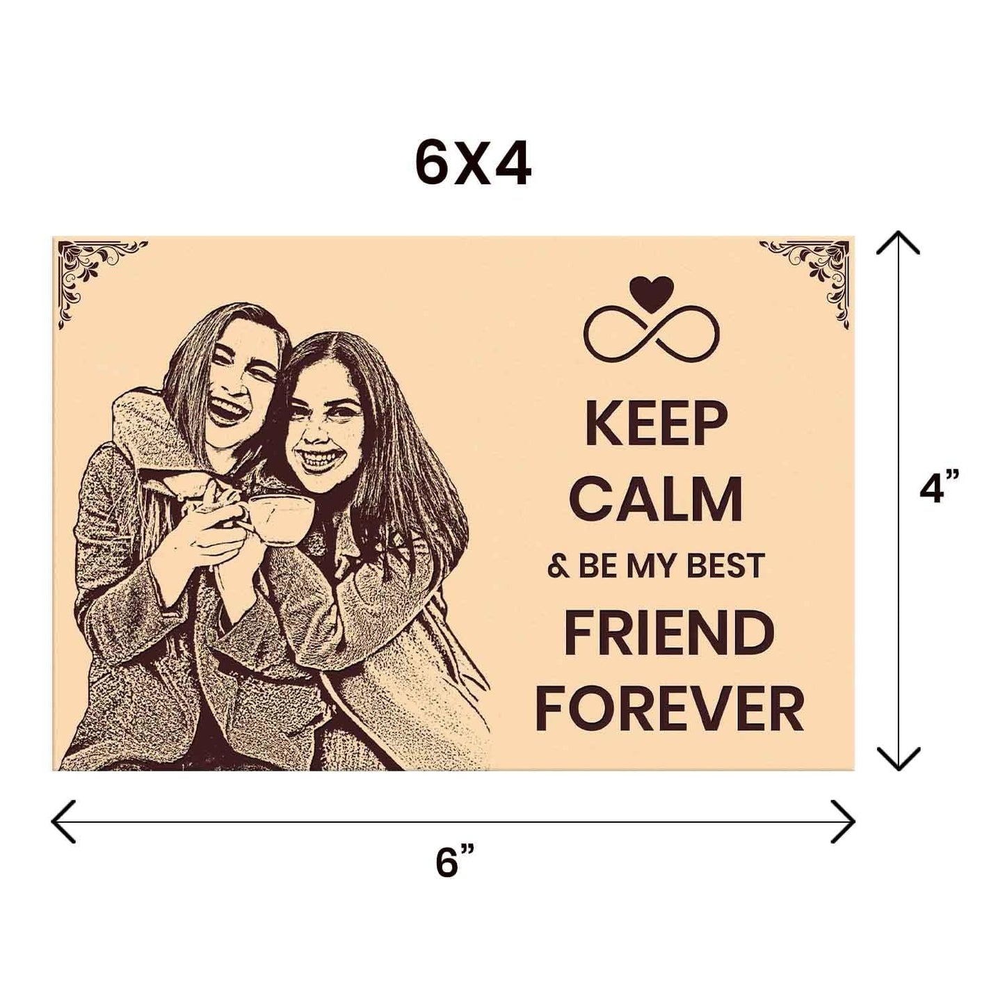 Personalized Natural Wood Engraved Photo Frame