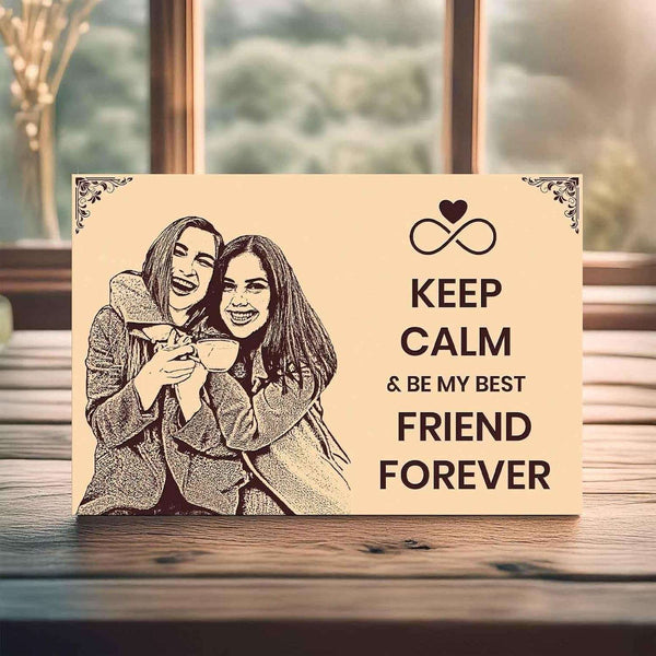 Personalized Natural Wood Engraved Photo Frame