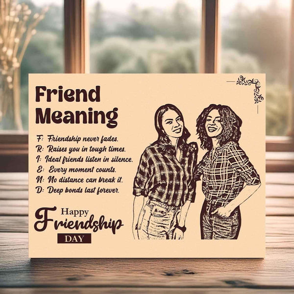 Personalized Natural Wood Engraved Photo Frame