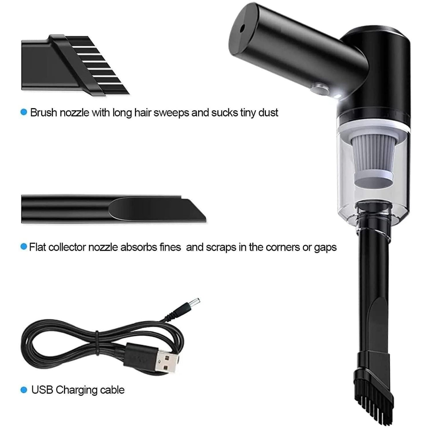 Mini Car Vacuum Cleaner - Clean Your Car Anytime, Anywhere!