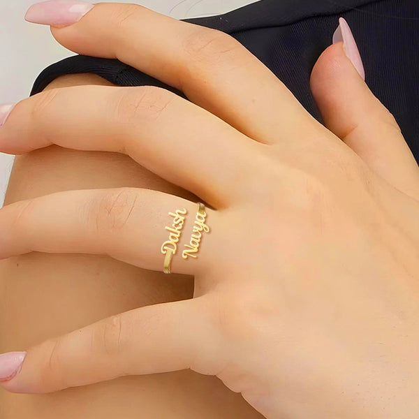 Bonded in Love – Couple Name Ring