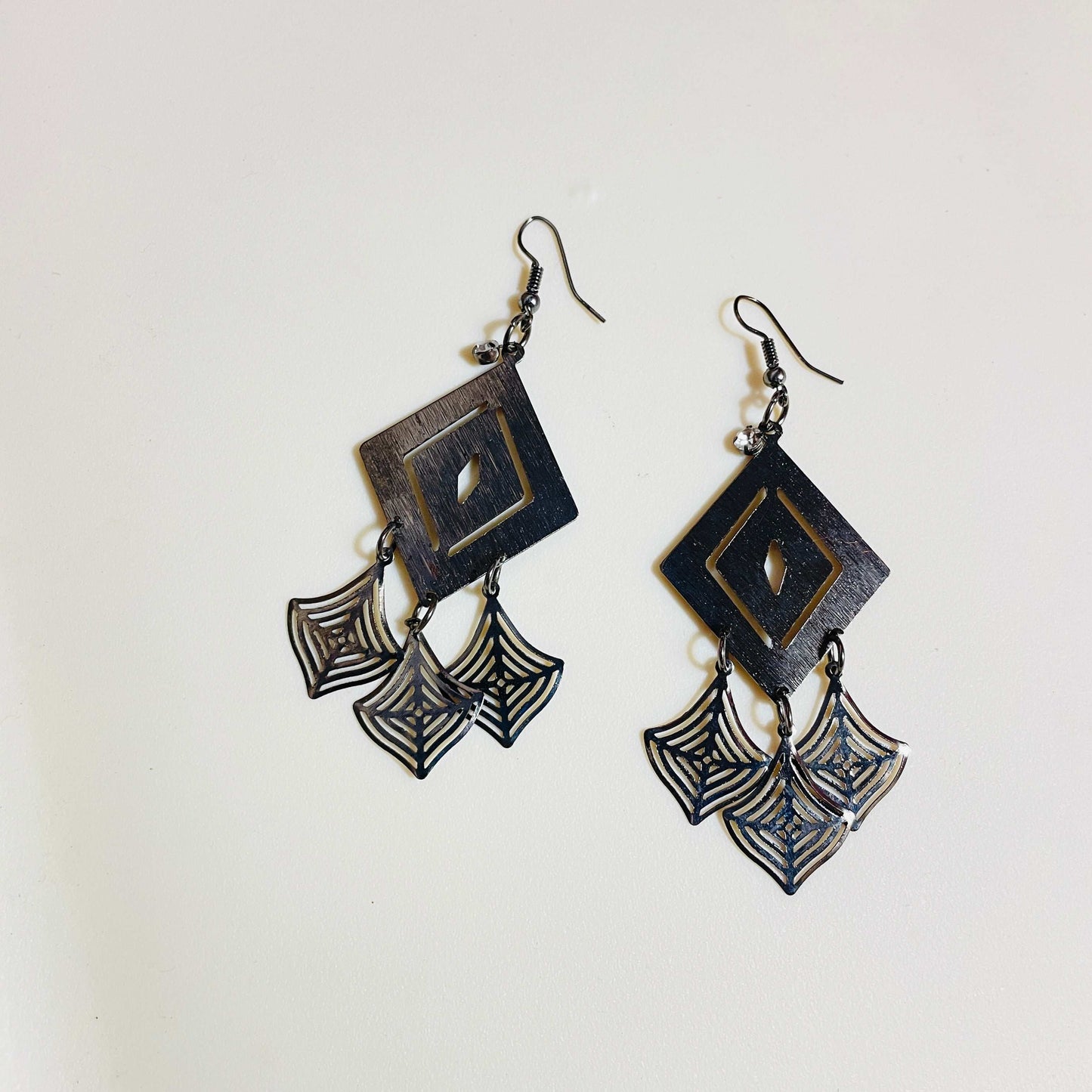 Bold Black Metal Jewellery Set
