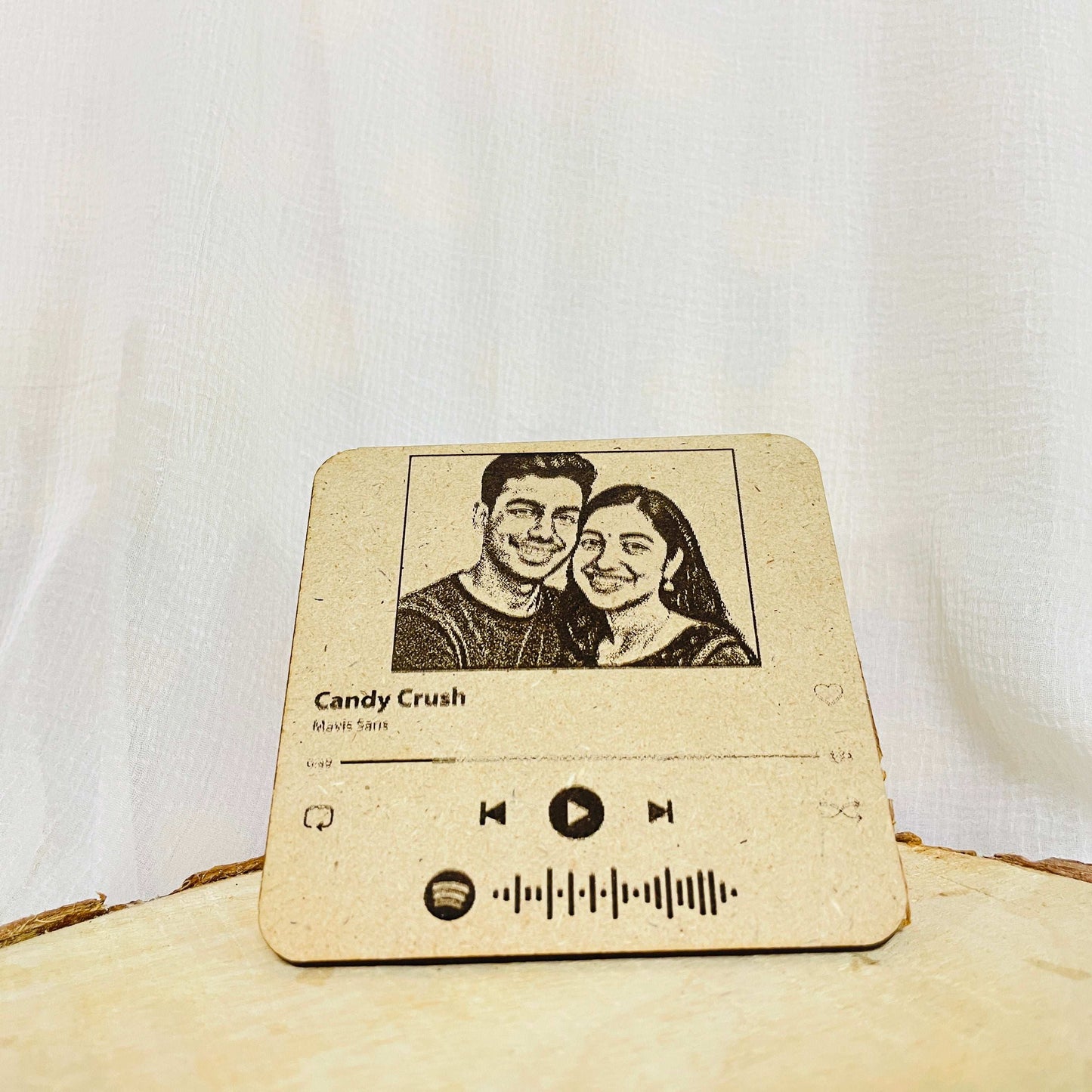 Personalized Natural Wood Spotify Frame (Mini)