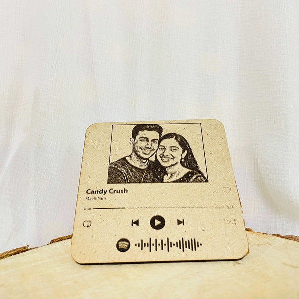 Personalized Natural Wood Spotify Frame (Mini)