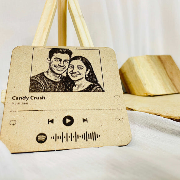 Personalized Natural Wood Spotify Frame (Mini)