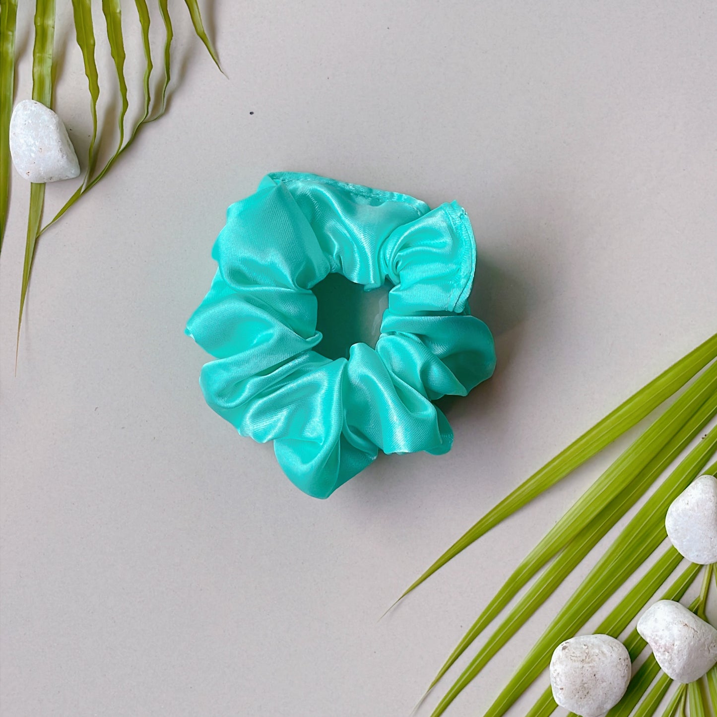 Vibrant Vibes Scrunchies - Set of 5 (Sunshine Yellow, Light Aquamarine, Pearl Pink, Ocean Blue & Rose Dust)