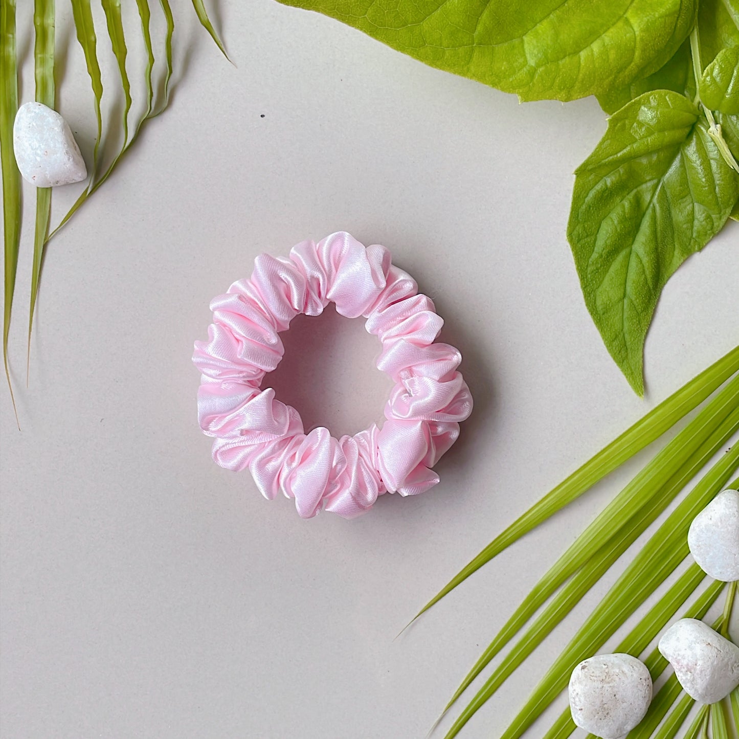 Vibrant Vibes Scrunchies - Set of 5 (Sunshine Yellow, Light Aquamarine, Pearl Pink, Ocean Blue & Rose Dust)
