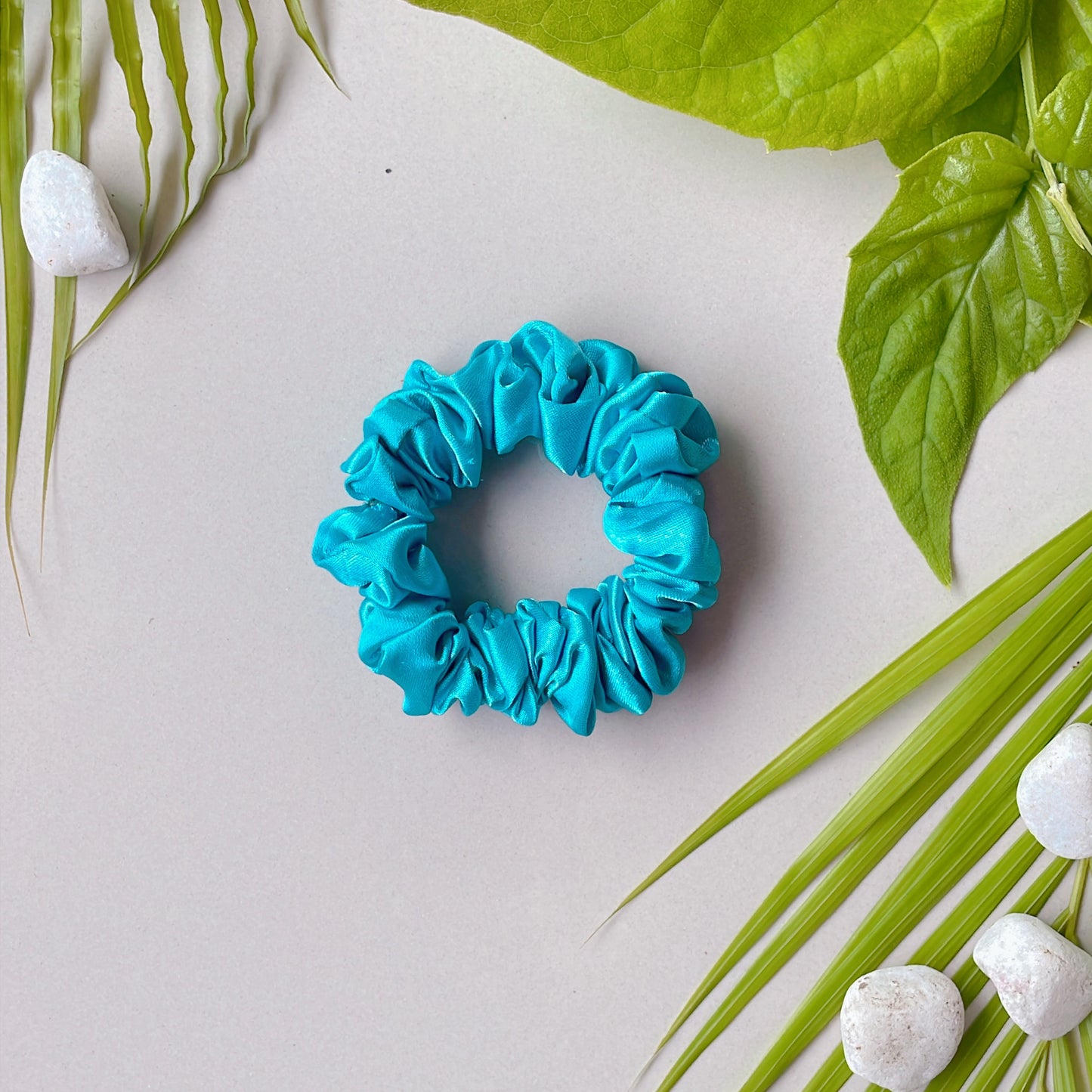 Glam Wrist Pack – Set of 3 Premium Satin Scrunchies (Rose Dust, Ocean Blue & Sunshine Yellow)