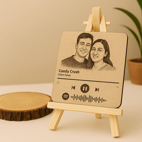 Personalized Natural Wood Spotify Frame (Mini)