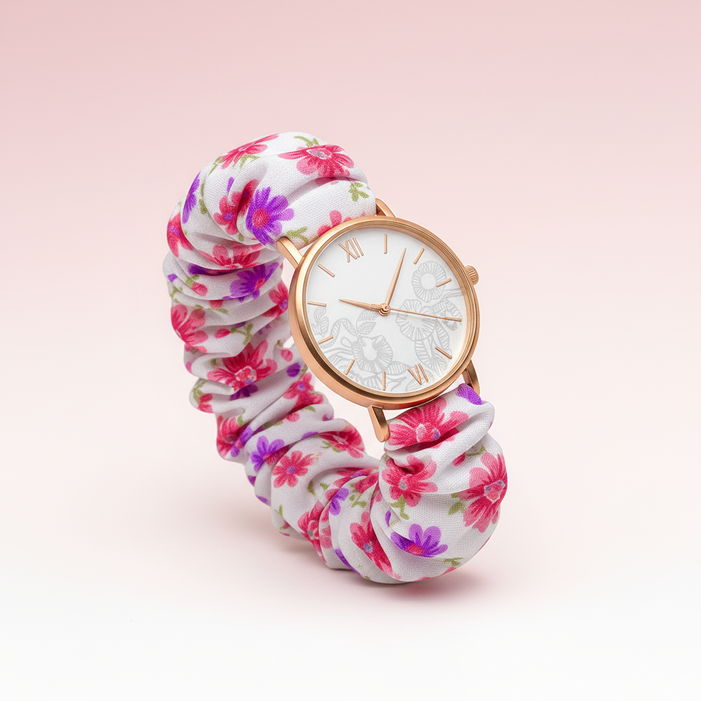 Generated watch with floral band