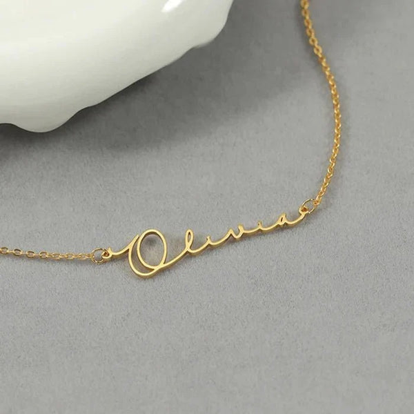 Personalised Italic Signature Name Necklace