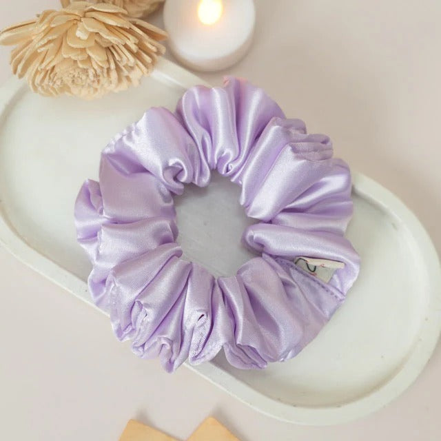Lavender Mist Satin Scrunchie