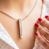 Personalised Vertical Bar Name Necklace
