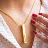 Personalised Vertical Bar Name Necklace