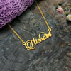 18K Gold Plated Personalized Butterfly Name Necklace