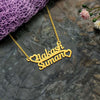 18K Gold Plated Personalised Connecting Heart Couple Name Necklace
