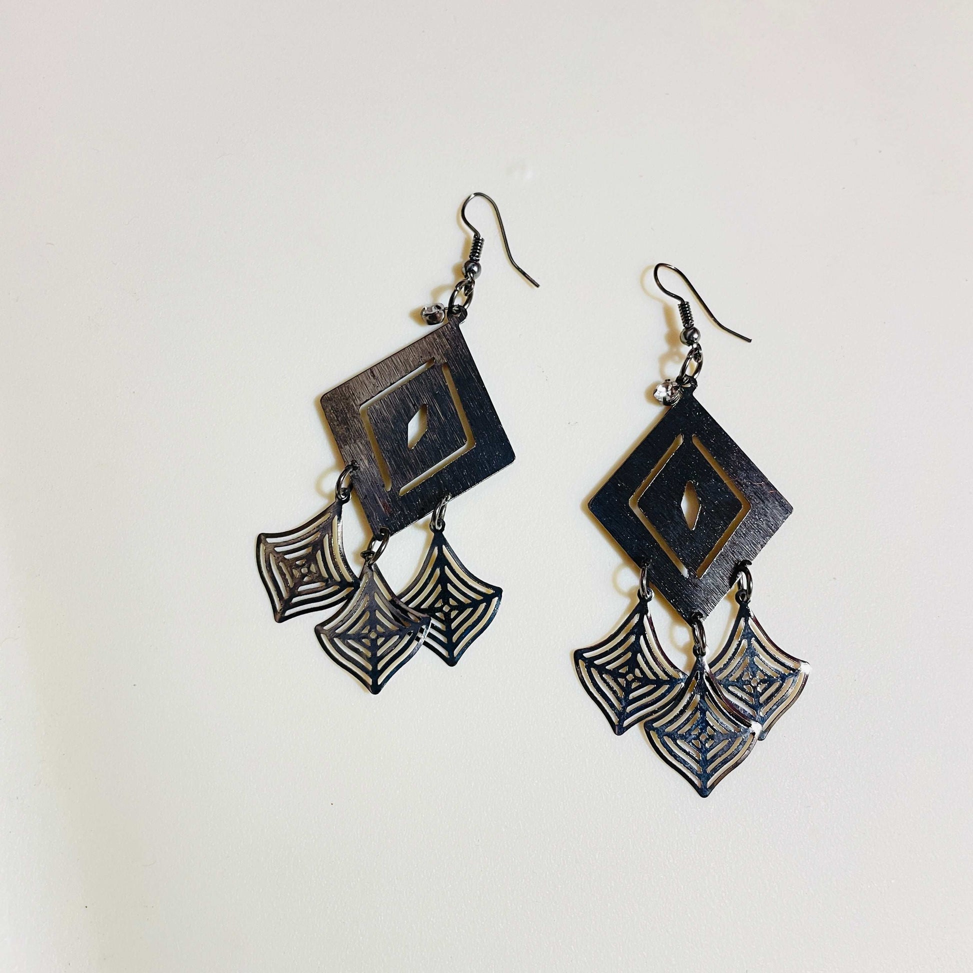 Bold Black Metal Jewellery Set