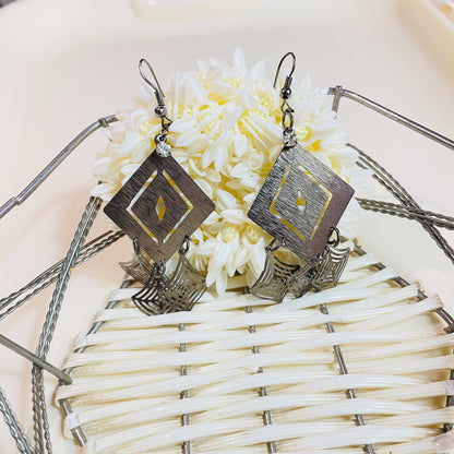 Bold Black Metal Jewellery Set