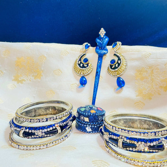 Royal Blue Ethnic Accessory Set