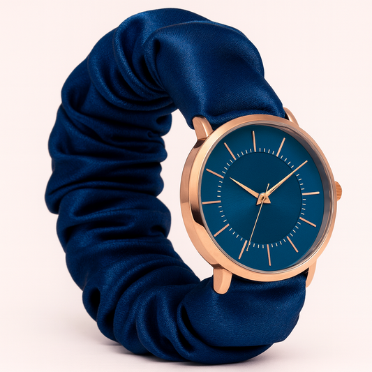 Blue watch with teal dial - catalog style