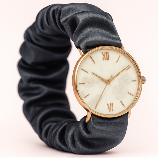 Generated watch with dark navy shimmer band