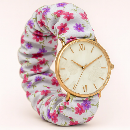 Generated watch with floral band - corrected angle