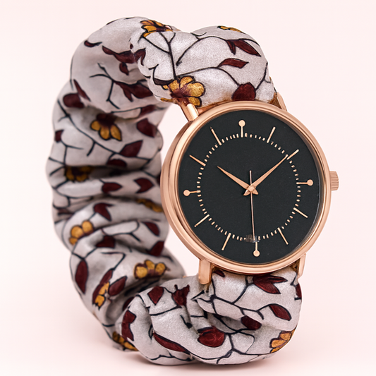 Generated watch with satin floral band
